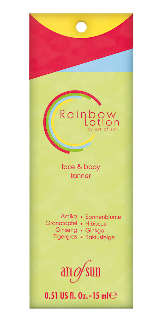 ART OF SUN Rainbow Lotion face & body tanner 15ml Sachet