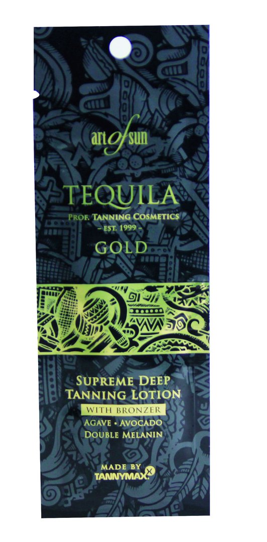 Art of Sun - TEQUILA GOLD Supreme Deep Tanning Lotion + Bronzer - made by tannymaxx 15ml Sachet